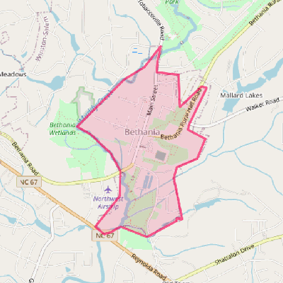 Map of Bethania