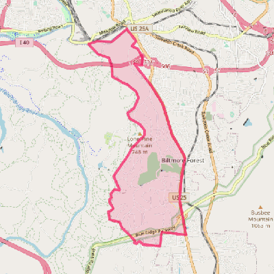 Map of Biltmore Forest