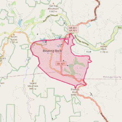 Map of Blowing Rock