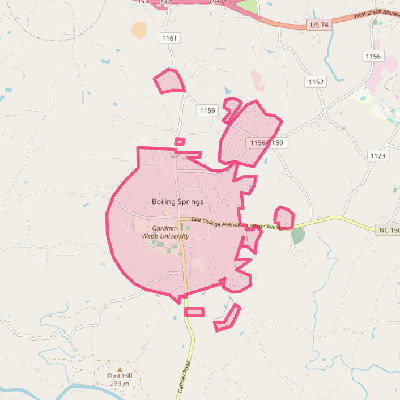 Map of Boiling Springs