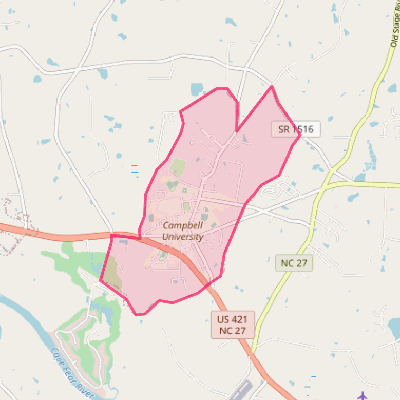 Map of Buies Creek