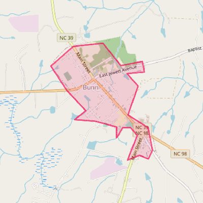 Map of Bunn