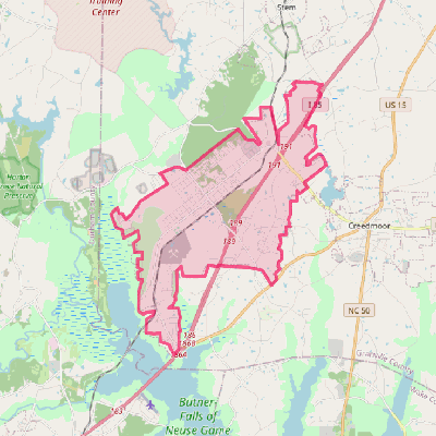 Map of Butner