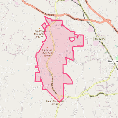 Map of Cajah's Mountain