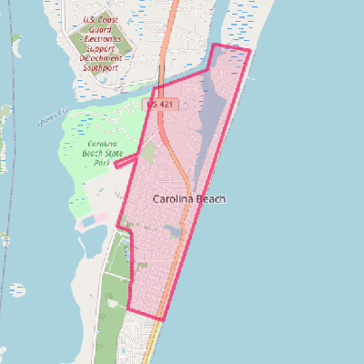 Map of Carolina Beach