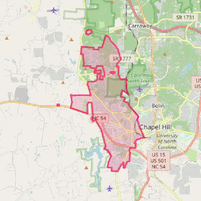 Map of Carrboro