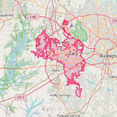 Map of Cary