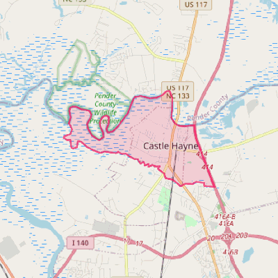 Map of Castle Hayne