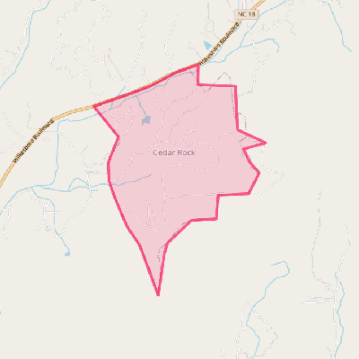 Map of Cedar Rock