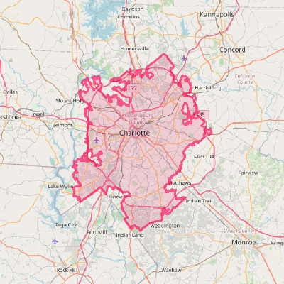 Map of Charlotte