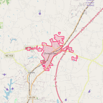 Map of China Grove