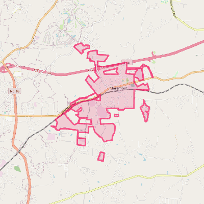 Map of Claremont