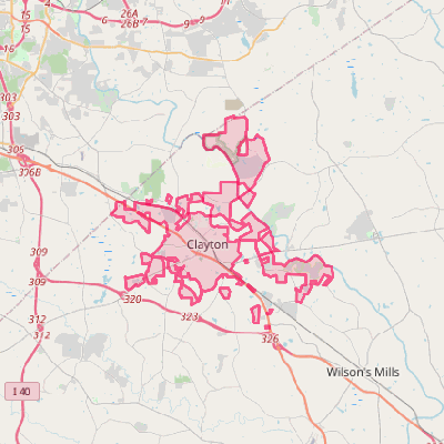 Map of Clayton