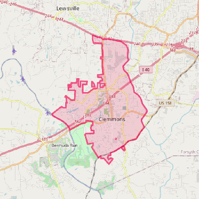 Map of Clemmons