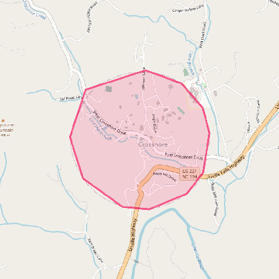 Map of Crossnore