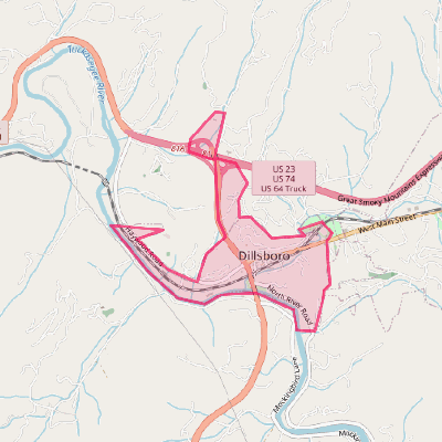 Map of Dillsboro