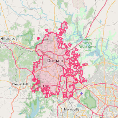 Map of Durham