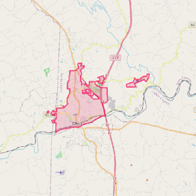 Map of Elkin