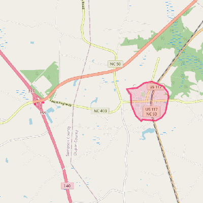 Map of Faison