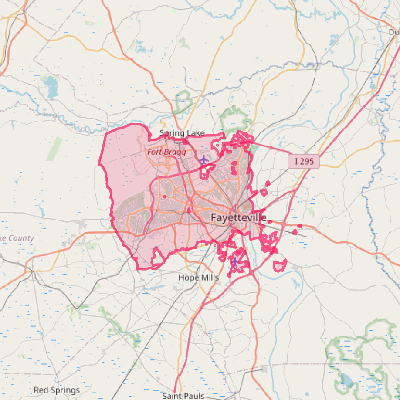 Map of Fayetteville