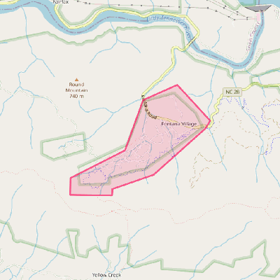 Map of Fontana Dam