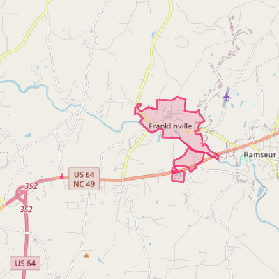 Map of Franklinville