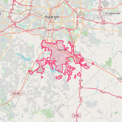 Map of Garner