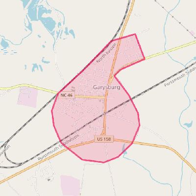 Map of Garysburg