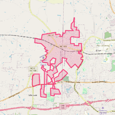 Map of Gibsonville