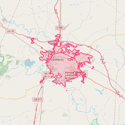 Map of Goldsboro