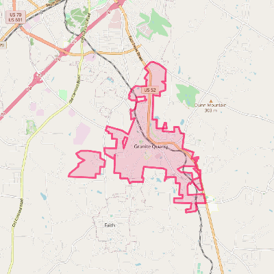 Map of Granite Quarry