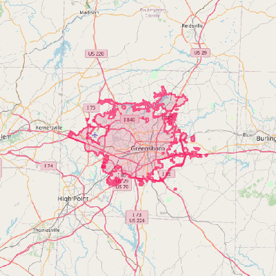 Map of Greensboro