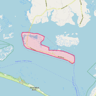 Map of Harkers Island