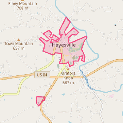 Map of Hayesville