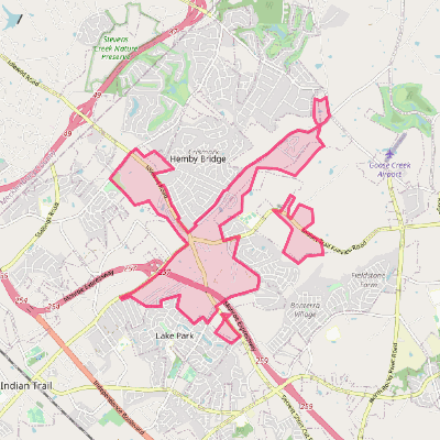 Map of Hemby Bridge