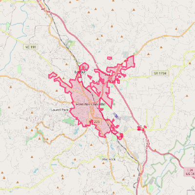 Map of Hendersonville