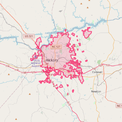 Map of Hickory