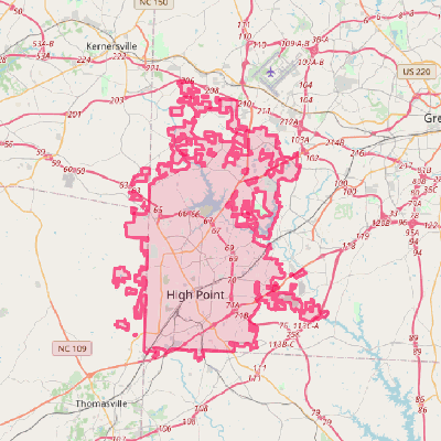 Map of High Point