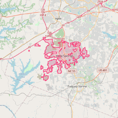 Map of Holly Springs