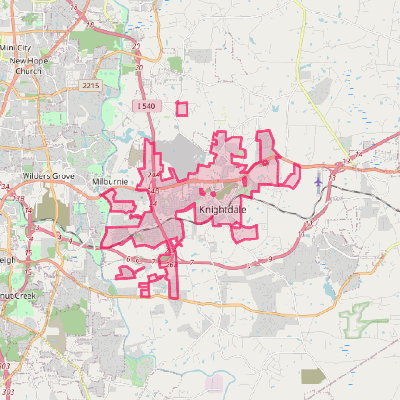 Map of Knightdale