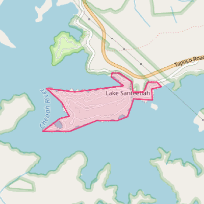 Map of Lake Santeetlah