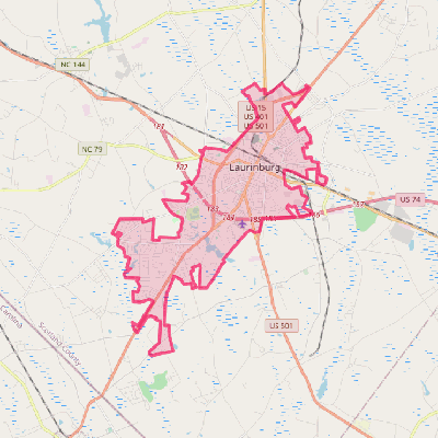 Map of Laurinburg