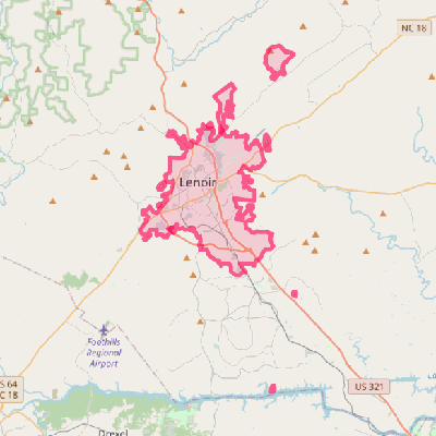 Map of Lenoir