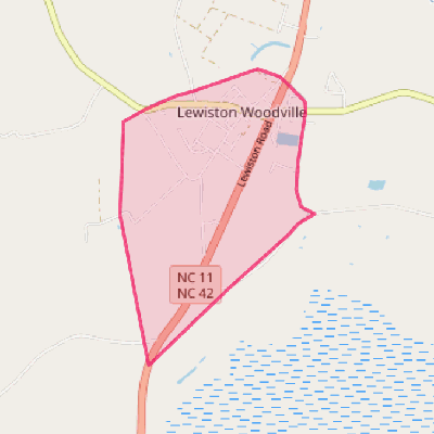 Map of Lewiston Woodville