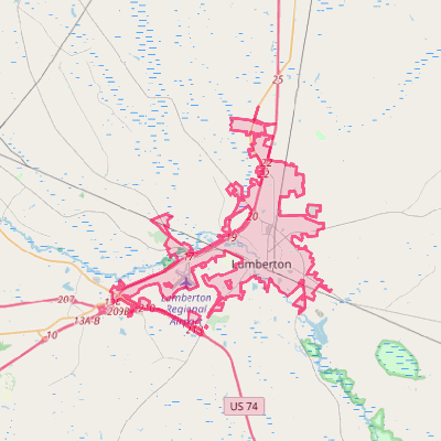 Map of Lumberton