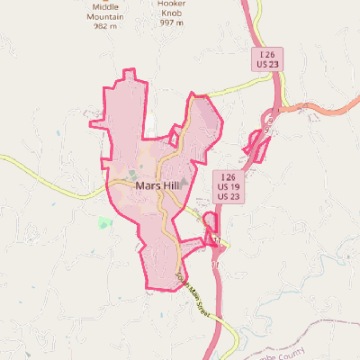 Map of Mars Hill