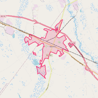 Map of Maxton