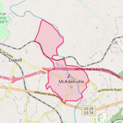 Map of McAdenville