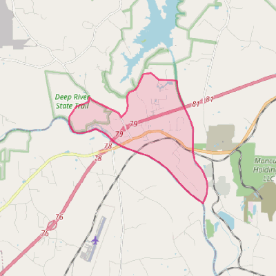 Map of Moncure