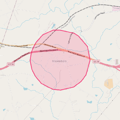 Map of Mooresboro